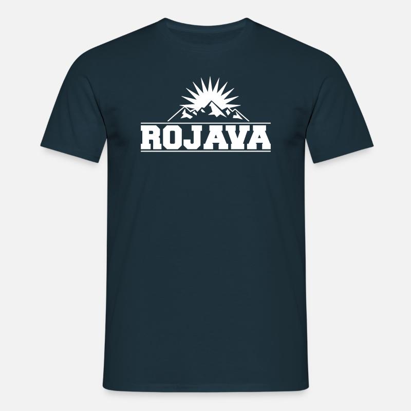 Rojava Kurdish flag - Men's T-Shirt - navy