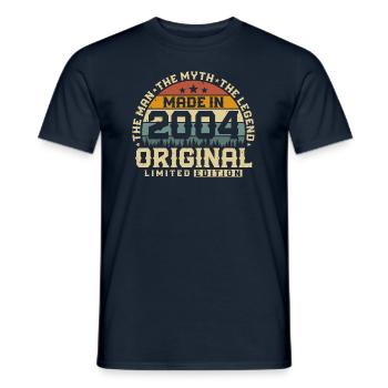 2004 Vintage Born Man Mythe Légende - T-shirt homme - marine - Devant - AI Model Male 178 light (178cm)