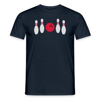In between not hit bowling - Men's T-Shirt - navy - Front - AI Model Male 178 light (178cm)