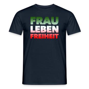 Frau Leben Freiheit Iran - Männer T-Shirt - Navy - Vorne - AI Model Male 178 light (178cm)