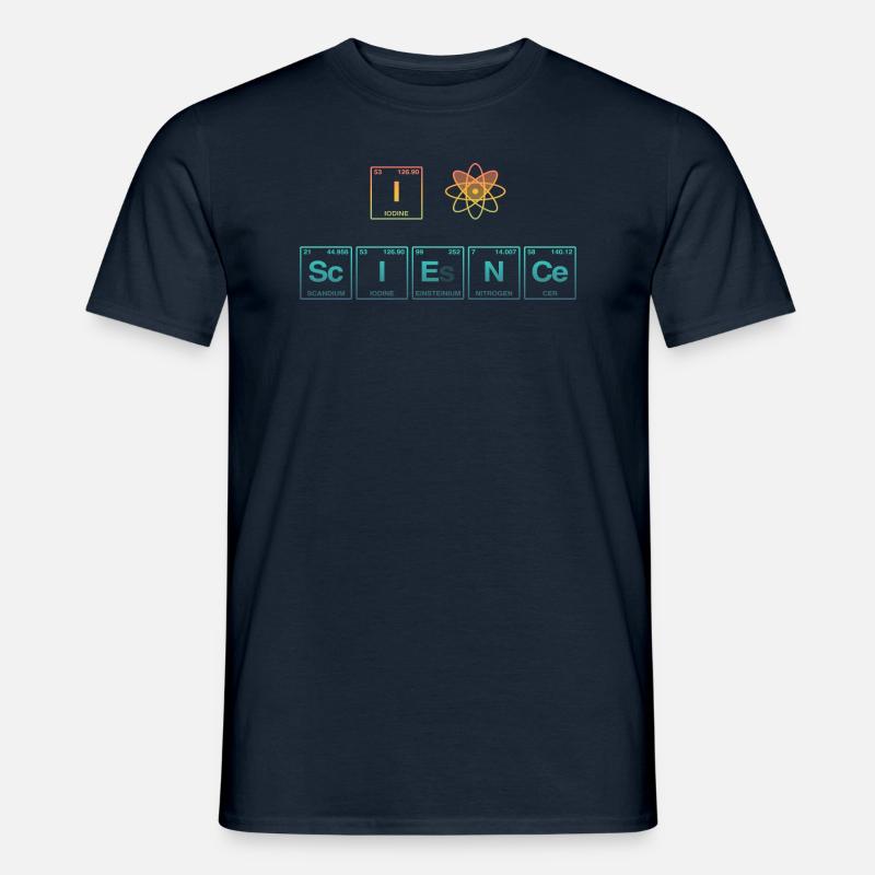 I LOVE SCIENCE - Elemente Perdiodensystem - Männer T-Shirt - Navy