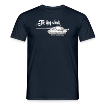 Deutscher Panzer Tiger 2 WK Soldaten Panzerfahrer - Männer T-Shirt - Navy - Vorne - AI Model Male 178 light (178cm)