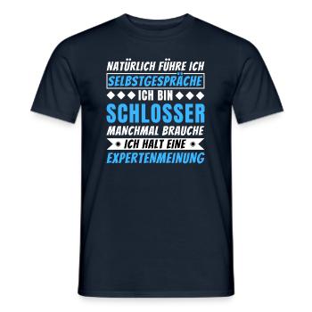 Ich führe Selbstgespräche - Schlosser Edition - Männer T-Shirt - Navy - Vorne - AI Model Male 178 light (178cm)