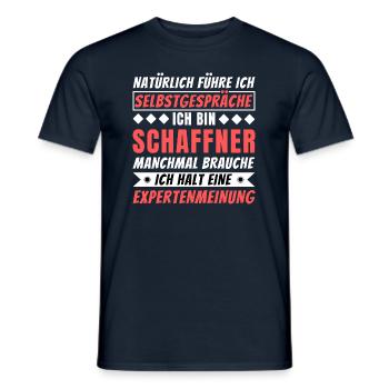 Ich führe Selbstgespräche - Schaffner Edition - Männer T-Shirt - Navy - Vorne - AI Model Male 178 light (178cm)