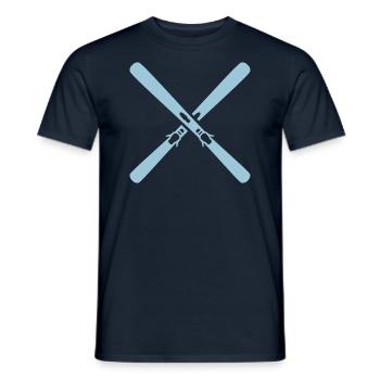 ski croisé - T-shirt homme - marine - Devant - AI Model Male 178 light (178cm)
