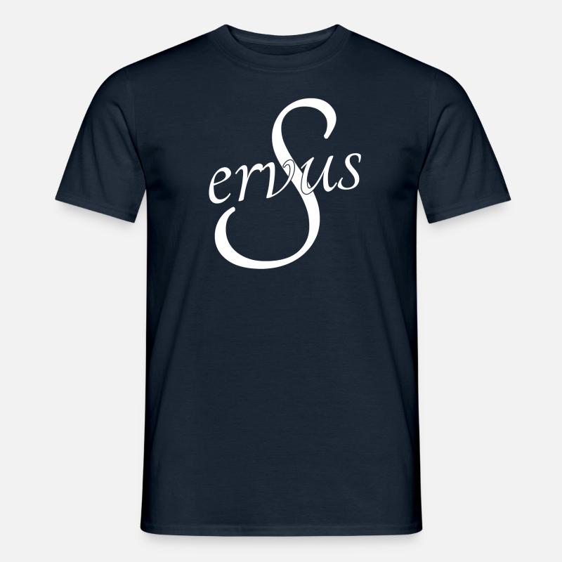 Servus servus - Männer T-Shirt - Navy