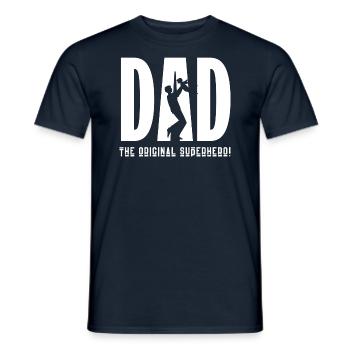 Super hero - Men's T-Shirt - navy - Front - AI Model Male 178 light (178cm)