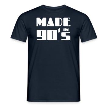 Made in 90's - Men's T-Shirt - navy - Front - AI Model Male 178 light (178cm)