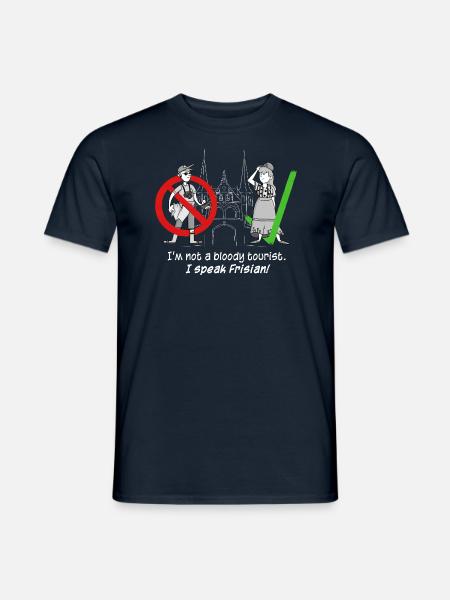 Je ne suis pas un de touriste. Je parle frison ! - T-shirt homme - marine