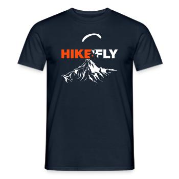 Hike Fly Vektor - Männer T-Shirt - Navy - Vorne - AI Model Male 178 light (178cm)