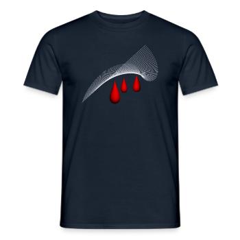 rote Tränen, red teardrops - Männer T-Shirt - Navy - Vorne - AI Model Male 178 light (178cm)
