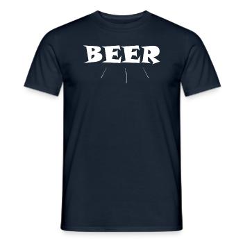 Bier Wein Whiskey Schnaps Alkohol - Männer T-Shirt - Navy - Vorne - AI Model Male 178 light (178cm)