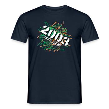 Édition limitée 2003 - T-shirt homme - marine - Devant - AI Model Male 178 light (178cm)
