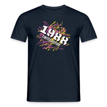 1988 Édition limitée - T-shirt homme - marine - Devant - AI Model Male 178 light (178cm)