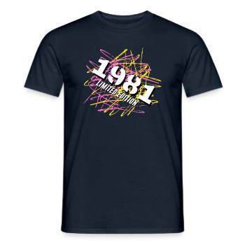 1981 Limited Edition - Männer T-Shirt - Navy - Vorne - AI Model Male 178 light (178cm)