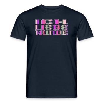 Chiot Anniversaire Noël Cadeau D’anniversaire - T-shirt homme - marine - Devant - AI Model Male 178 light (178cm)