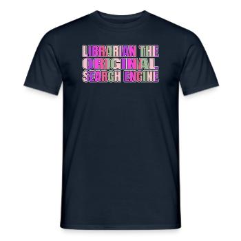 Bookworm Community Reading Habits - Men's T-Shirt - navy - Front - AI Model Male 178 light (178cm)