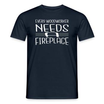 plumber a carpenters prayer tshirts hearbeat - Men's T-Shirt - navy - Front - AI Model Male 178 light (178cm)