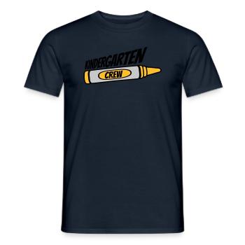 Kindergarten Crew Wax Crayon Team - Men's T-Shirt - navy - Front - AI Model Male 178 light (178cm)