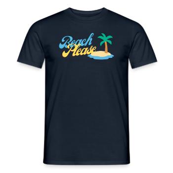 Beach, please - Männer T-Shirt - Navy - Vorne - AI Model Male 178 light (178cm)