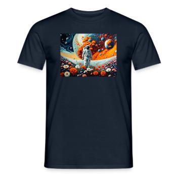 Flower Power #19 - Men's T-Shirt - navy - Front - AI Model Male 178 light (178cm)