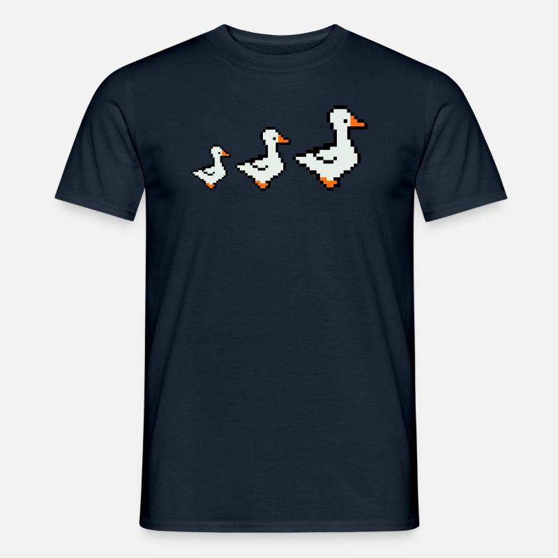 pixel enten - Männer T-Shirt - Navy