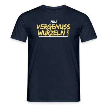 Zum Vergenusswurzeln - Männer T-Shirt - Navy - Vorne - AI Model Male 178 light (178cm)