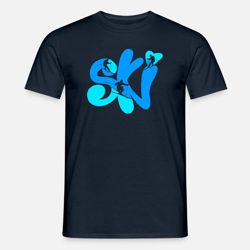 ski - Männer T-Shirt - Navy