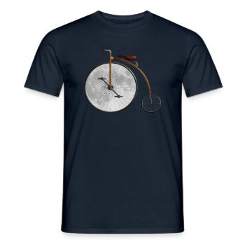 La lune et le vélo - T-shirt homme - marine - Devant - AI Model Male 178 light (178cm)