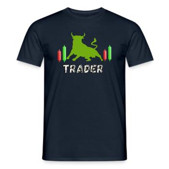 Trader-Aktien-Börse - Männer T-Shirt - Navy - Vorne - AI Model Male 178 light (178cm)