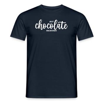 hot chocolate winter weather geschenk - Männer T-Shirt - Navy - Vorne - AI Model Male 178 light (178cm)