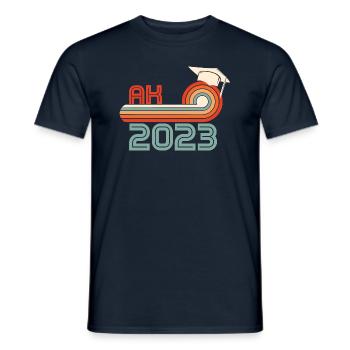 AK 2023 Shirt Schulabschluss 2023 - Männer T-Shirt - Navy - Vorne - AI Model Male 178 light (178cm)