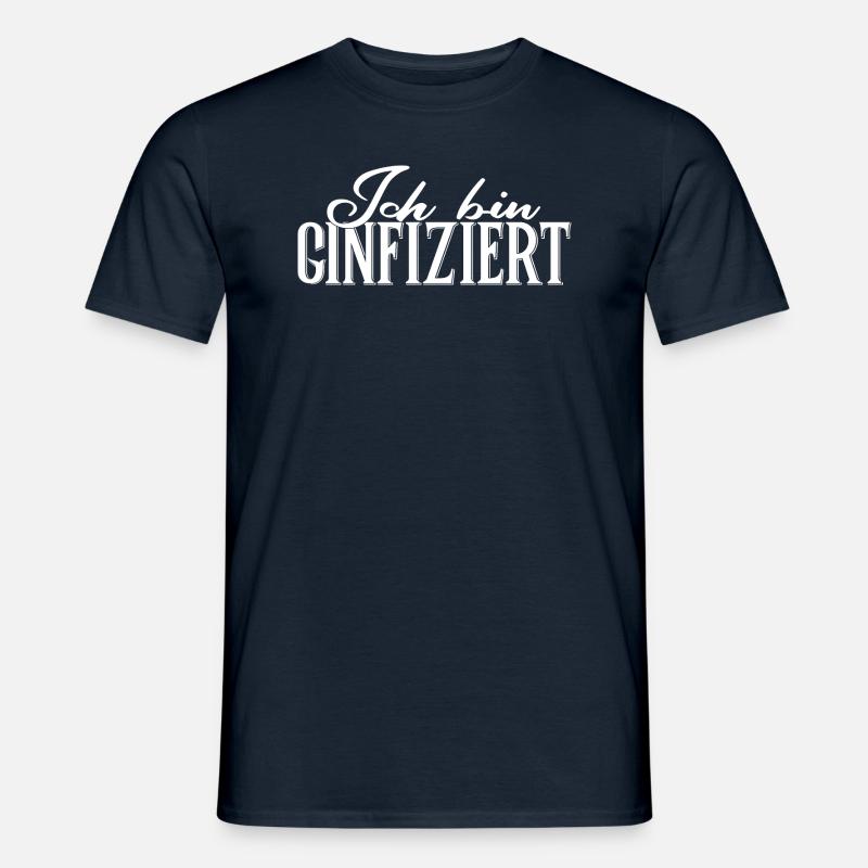 Ich bin Ginfiziert - Männer T-Shirt - Navy