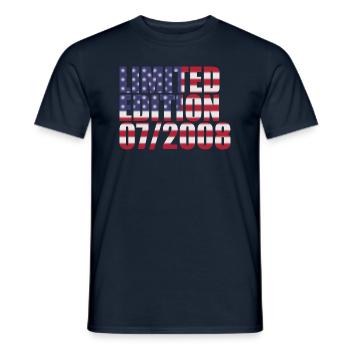 16th Birthday Limited Edition USA 07/2008 - Men's T-Shirt - navy - Front - AI Model Male 178 light (178cm)