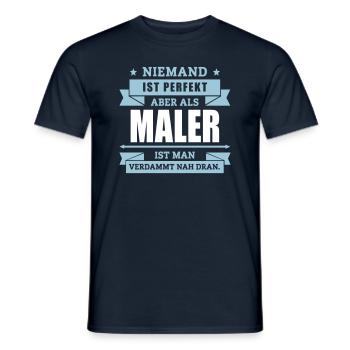 Funshirt Maler - Männer T-Shirt - Navy - Vorne - AI Model Male 178 light (178cm)