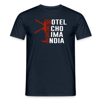 Helicopter Helicopter Vintage helicopter - Men's T-Shirt - navy - Front - AI Model Male 178 light (178cm)