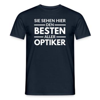 Sie sehen hier den Besten aller Optiker - Männer T-Shirt - Navy - Vorne - AI Model Male 178 light (178cm)