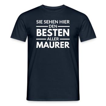 Sie sehen hier den Besten aller Maurer - Männer T-Shirt - Navy - Vorne - AI Model Male 178 light (178cm)