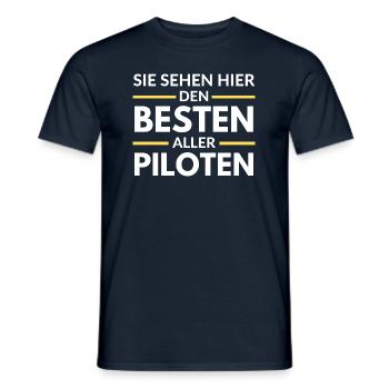 Sie sehen hier den Besten aller Piloten - Männer T-Shirt - Navy - Vorne - AI Model Male 178 light (178cm)