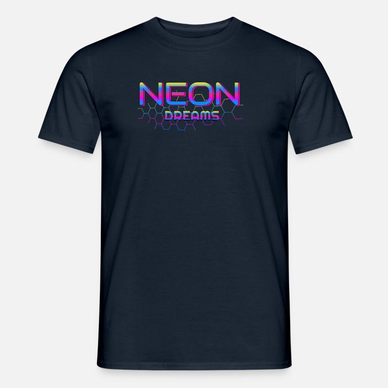 Neon drømme - Mænd T-shirt - marineblå