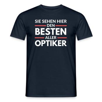 Sie sehen hier den Besten aller Optiker - Männer T-Shirt - Navy - Vorne - AI Model Male 178 light (178cm)