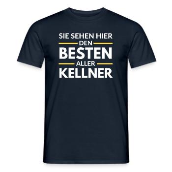 Sie sehen hier den Besten aller Kellner - Männer T-Shirt - Navy - Vorne - AI Model Male 178 light (178cm)