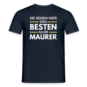 Sie sehen hier den Besten aller Maurer - Männer T-Shirt - Navy - Vorne - AI Model Male 178 light (178cm)