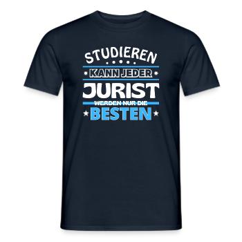 Studieren kann jeder Jurist sind die Besten - Männer T-Shirt - Navy - Vorne - AI Model Male 178 light (178cm)