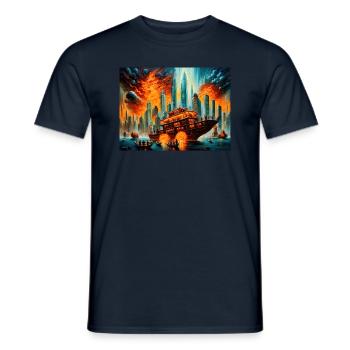 Fureur de la nature #4 - T-shirt homme - marine - Devant - AI Model Male 178 light (178cm)