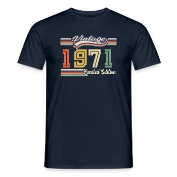 Cadeau D'anniversaire 1971 Génial Depuis 1971 vint - T-shirt homme - marine - Devant - AI Model Male 178 light (178cm)