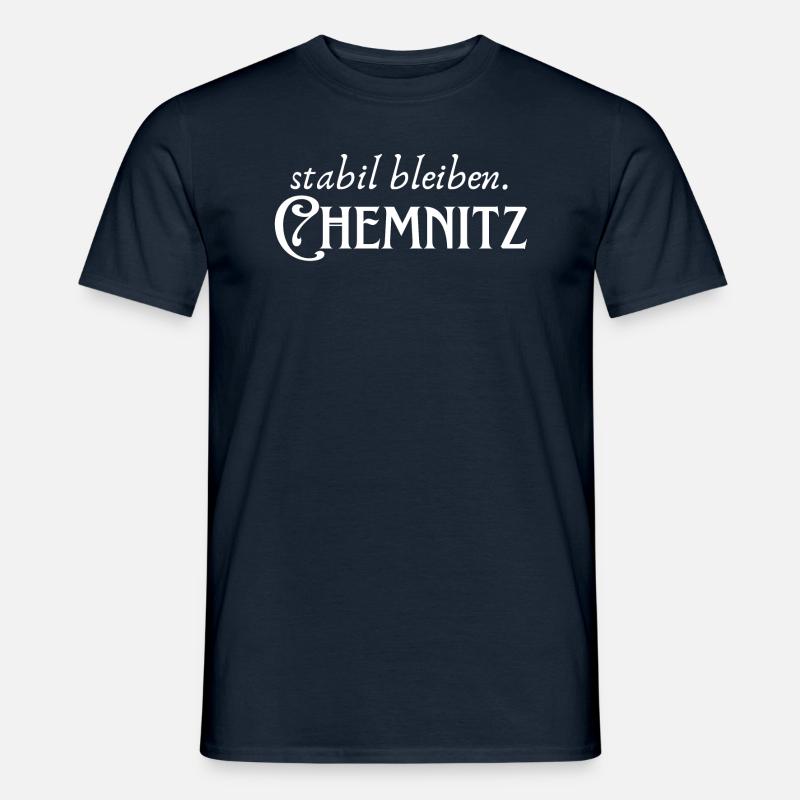 Stabil bleiben Chemnitz - Männer T-Shirt - Navy