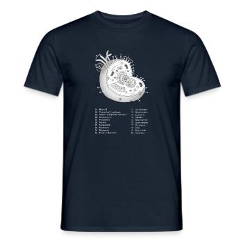Detailed structure of a human, animal cell - Men's T-Shirt - navy - Front - AI Model Male 178 light (178cm)