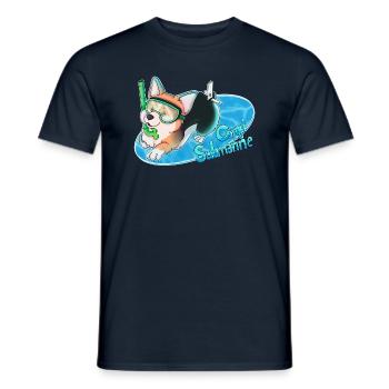 Corgi Submarine - Männer T-Shirt - Navy - Vorne - AI Model Male 178 light (178cm)