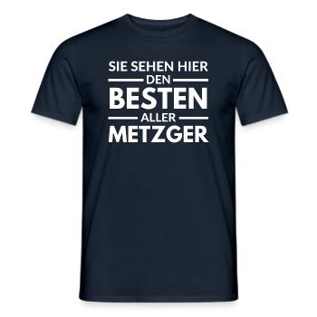 Sie sehen hier den Besten aller Metzger - Männer T-Shirt - Navy - Vorne - AI Model Male 178 light (178cm)